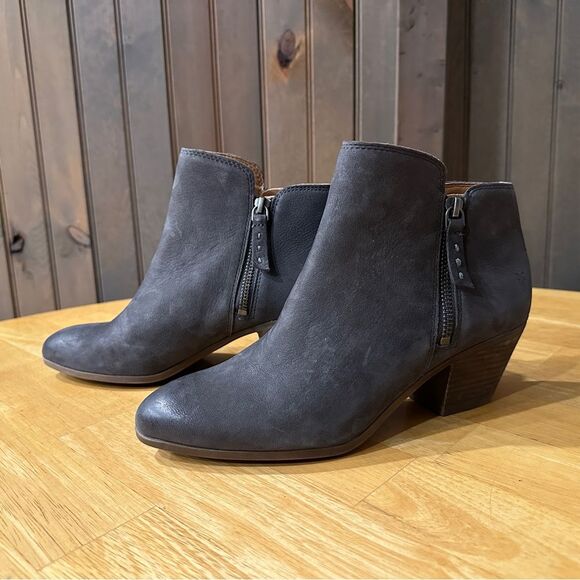 Frye Judith Double Zip Leather Booties - Suede Boots -NEW - Picture 3 of 9